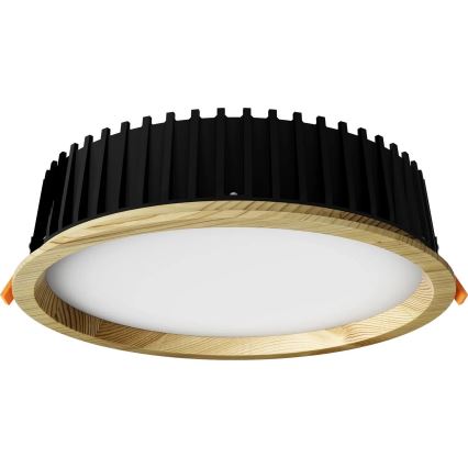 APLED - LED Oprawa wpuszczana RONDO WOODLINE LED/18W/230V 4000K śr. 26 cm sosna solidne drewno