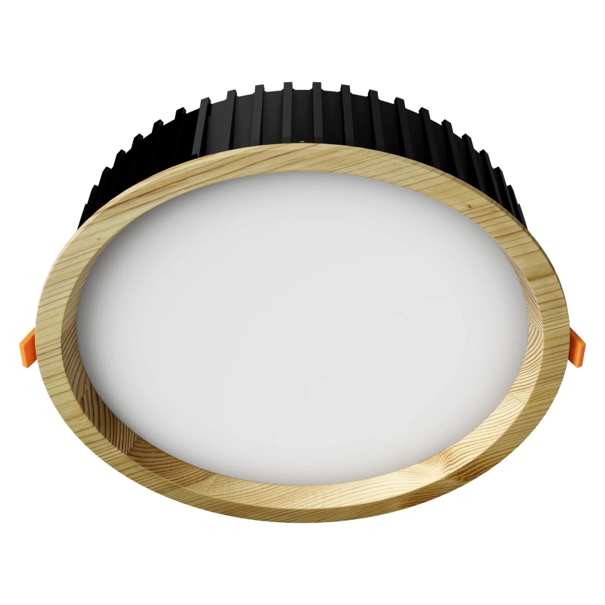APLED - LED Oprawa wpuszczana RONDO WOODLINE LED/18W/230V 4000K śr. 26 cm sosna solidne drewno