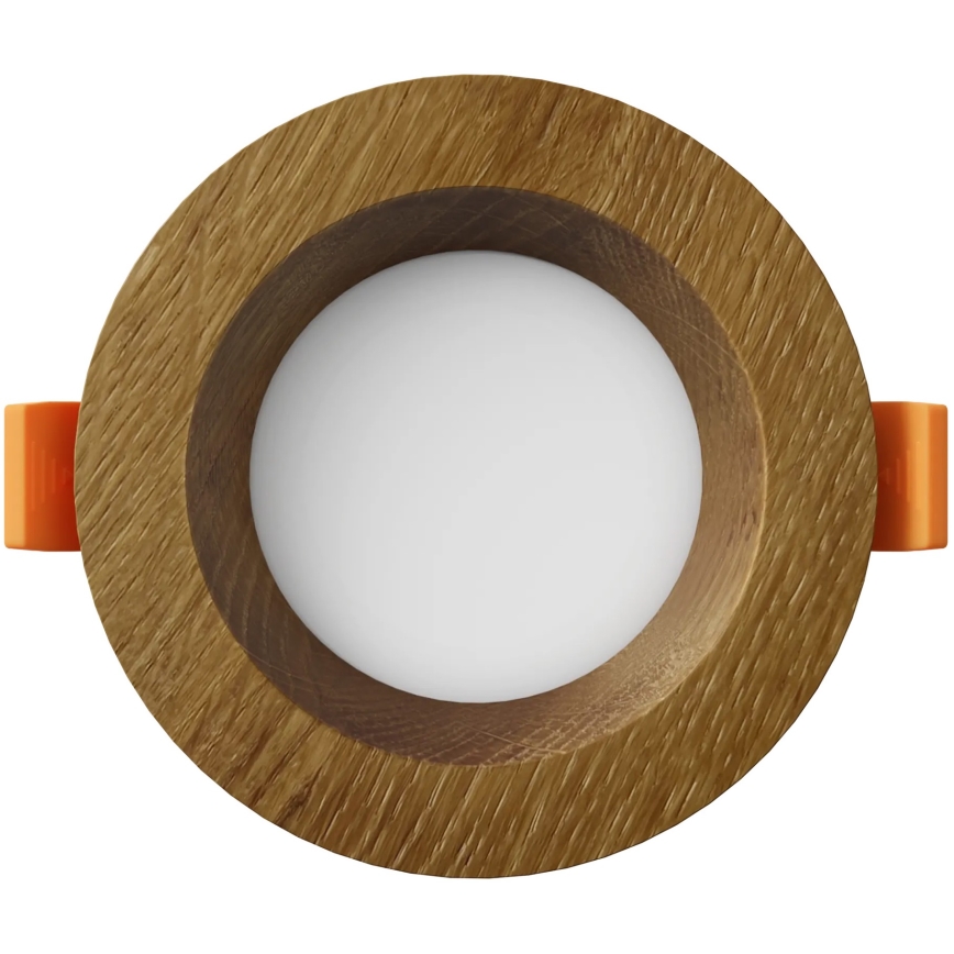 APLED - LED Oprawa wpuszczana RONDO WOODLINE LED/3W/230V 3000K śr. 9 cm dąb solidne drewno