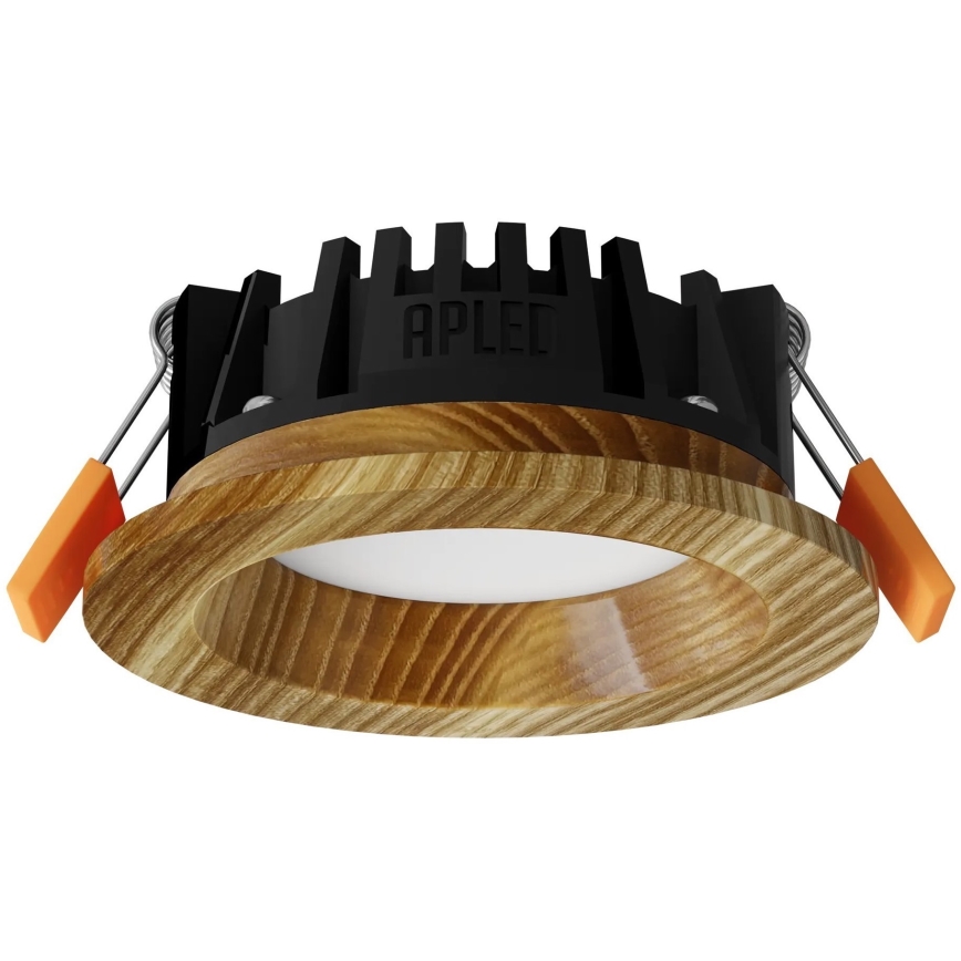 APLED - LED Oprawa wpuszczana RONDO WOODLINE LED/3W/230V 3000K śr. 9 cm popiół solidne drewno