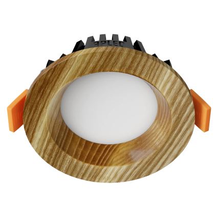 APLED - LED Oprawa wpuszczana RONDO WOODLINE LED/3W/230V 3000K śr. 9 cm popiół solidne drewno