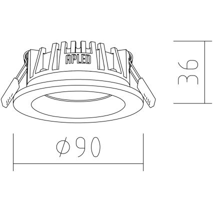 APLED - LED Oprawa wpuszczana RONDO WOODLINE LED/3W/230V 3000K śr. 9 cm popiół solidne drewno