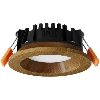 APLED - LED Oprawa wpuszczana RONDO WOODLINE LED/3W/230V 4000K śr. 9 cm dąb solidne drewno