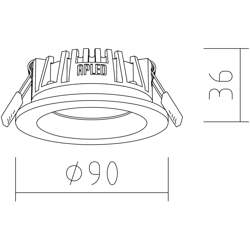 APLED - LED Oprawa wpuszczana RONDO WOODLINE LED/3W/230V 4000K śr. 9 cm dąb solidne drewno
