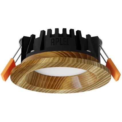 APLED - LED Oprawa wpuszczana RONDO WOODLINE LED/3W/230V 4000K śr. 9 cm popiół solidne drewno