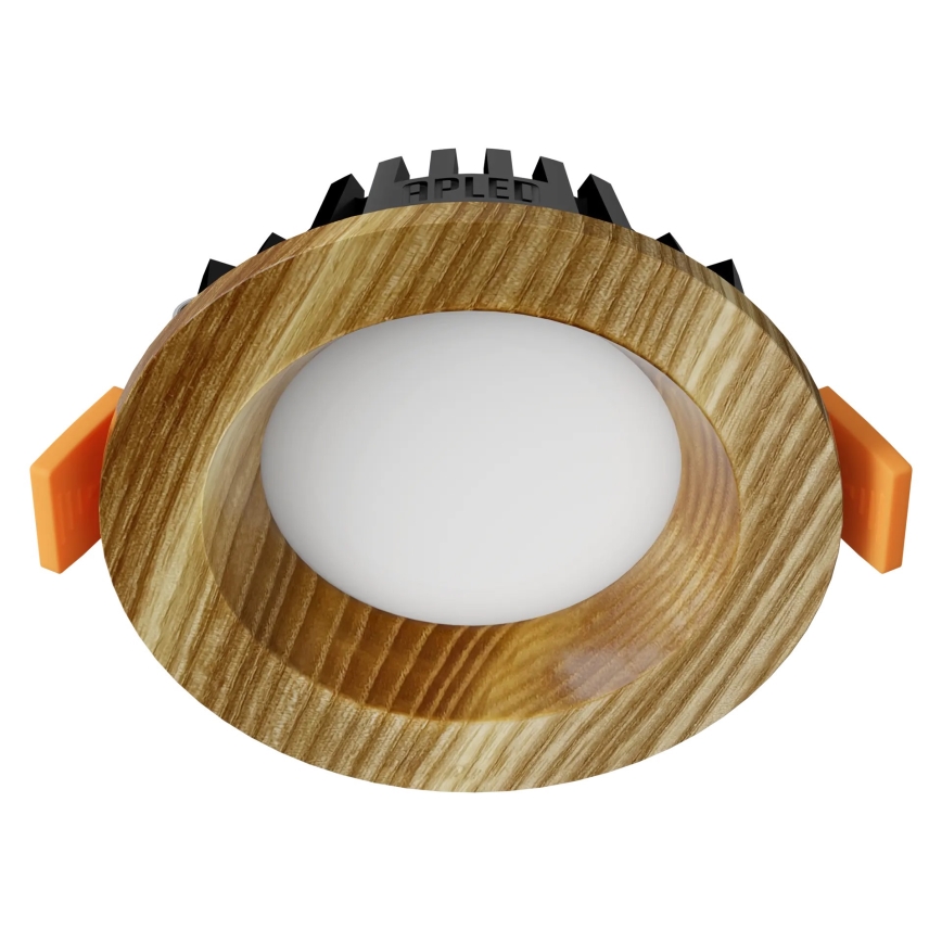 APLED - LED Oprawa wpuszczana RONDO WOODLINE LED/3W/230V 4000K śr. 9 cm popiół solidne drewno
