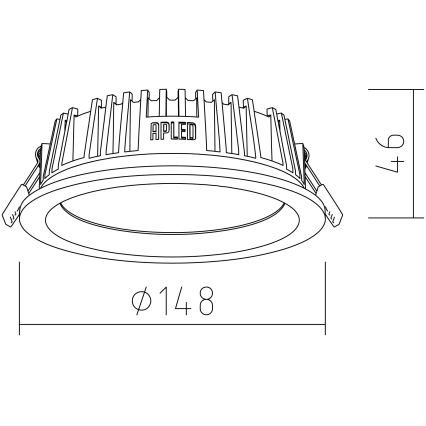 APLED - LED Oprawa wpuszczana RONDO WOODLINE LED/6W/230V 3000K śr. 15 cm dąb solidne drewno