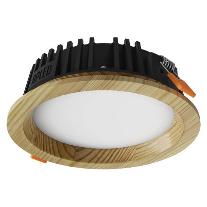 APLED - LED Oprawa wpuszczana RONDO WOODLINE LED/6W/230V 3000K śr. 15 cm sosna solidne drewno