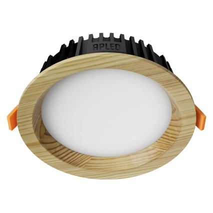 APLED - LED Oprawa wpuszczana RONDO WOODLINE LED/6W/230V 3000K śr. 15 cm sosna solidne drewno