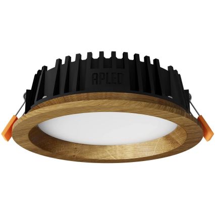 APLED - LED Oprawa wpuszczana RONDO WOODLINE LED/6W/230V 4000K śr. 15 cm dąb solidne drewno