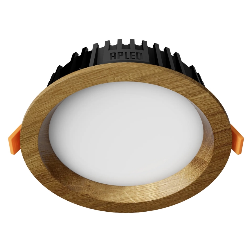 APLED - LED Oprawa wpuszczana RONDO WOODLINE LED/6W/230V 4000K śr. 15 cm dąb solidne drewno