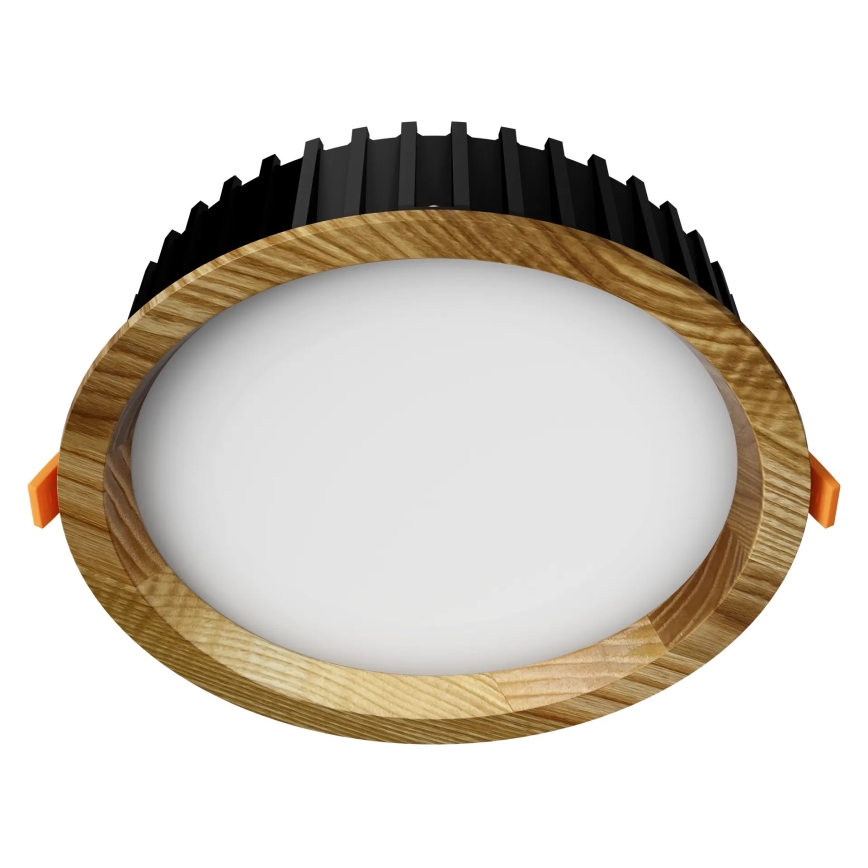 APLED - LED Oprawa wpuszczana RONDO WOODLINE LED/6W/230V 4000K śr. 15 cm popiół solidne drewno