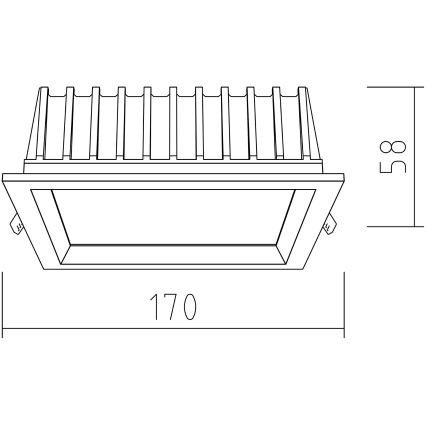 APLED - LED Oprawa wpuszczana SQUARE WOODLINE LED/12W/230V 3000K 17x17 cm dąb solidne drewno