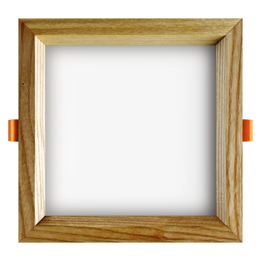 APLED - LED Oprawa wpuszczana SQUARE WOODLINE LED/12W/230V 3000K 17x17 cm popiół solidne drewno