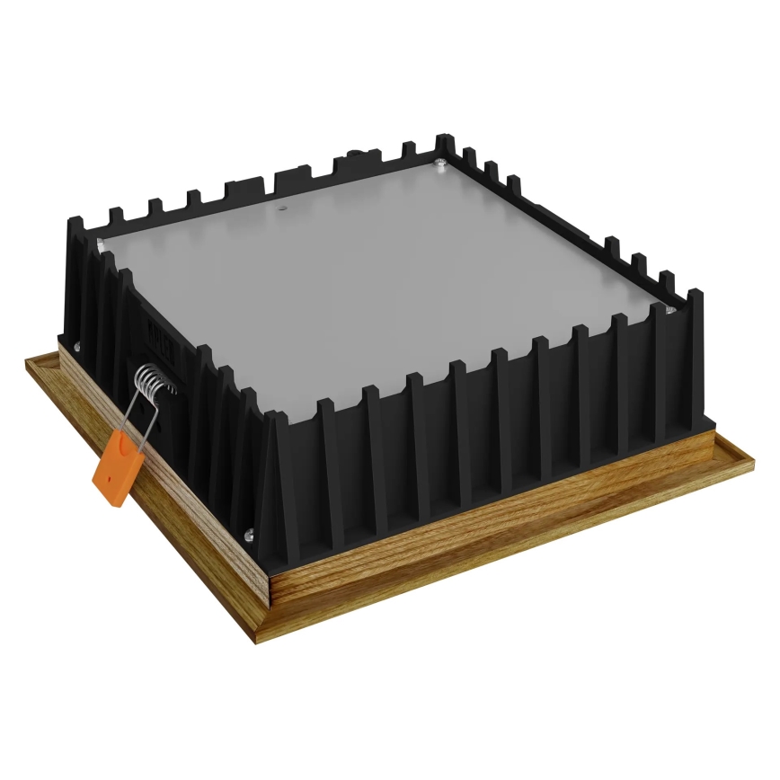 APLED - LED Oprawa wpuszczana SQUARE WOODLINE LED/12W/230V 3000K 17x17 cm popiół solidne drewno