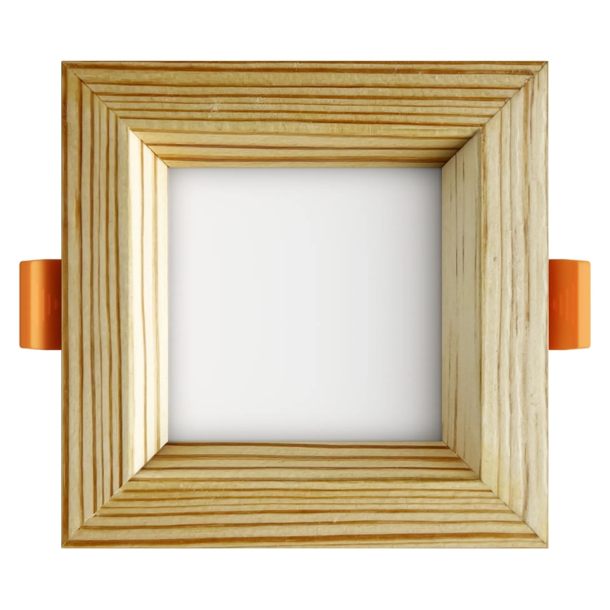 APLED - LED Oprawa wpuszczana SQUARE WOODLINE LED/3W/230V 3000K 9x9 cm sosna solidne drewno