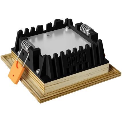 APLED - LED Oprawa wpuszczana SQUARE WOODLINE LED/3W/230V 4000K 9x9 cm sosna solidne drewno