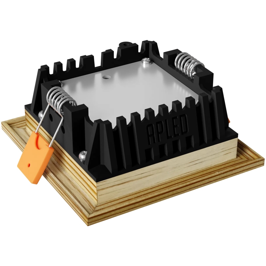 APLED - LED Oprawa wpuszczana SQUARE WOODLINE LED/3W/230V 4000K 9x9 cm sosna solidne drewno