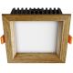 APLED - LED Oprawa wpuszczana SQUARE WOODLINE LED/6W/230V 3000K 12x12 cm dąb solidne drewno