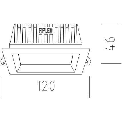 APLED - LED Oprawa wpuszczana SQUARE WOODLINE LED/6W/230V 3000K 12x12 cm dąb solidne drewno