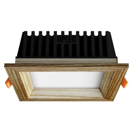 APLED - LED Oprawa wpuszczana SQUARE WOODLINE LED/6W/230V 3000K 12x12 cm popiół solidne drewno