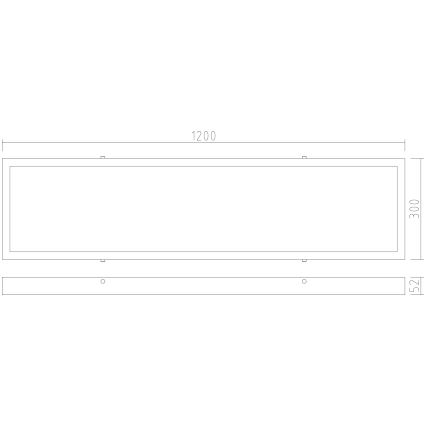 APLED - LED Panel natynkowy LONG LED/40W/230V 4000K 120x30cm IP41 biały