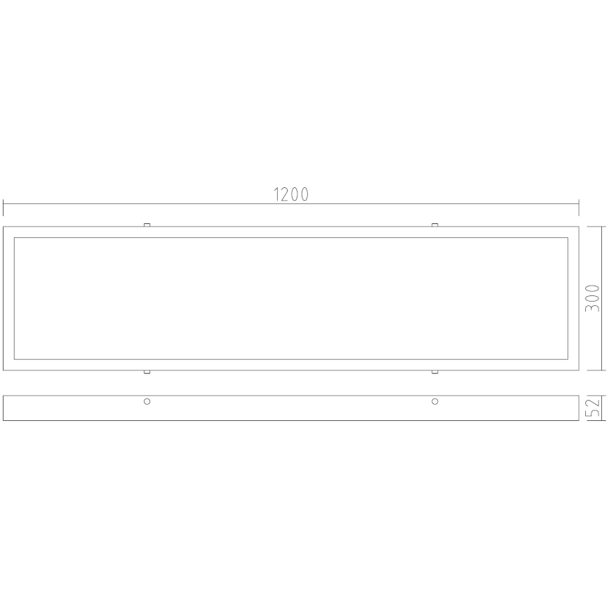 APLED - LED Panel natynkowy LONG LED/40W/230V 4000K 120x30cm IP41 biały