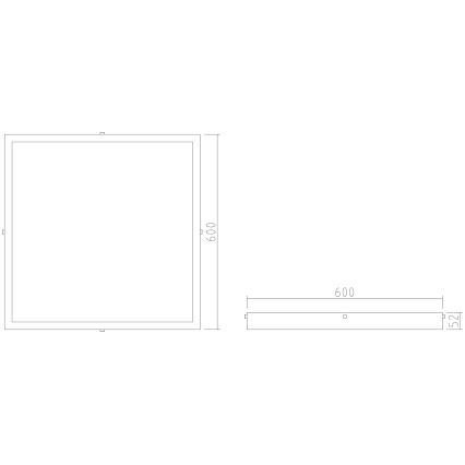 APLED - LED Panel natynkowy QUADRA LED/40W/230V 4000K 60x60cm IP41