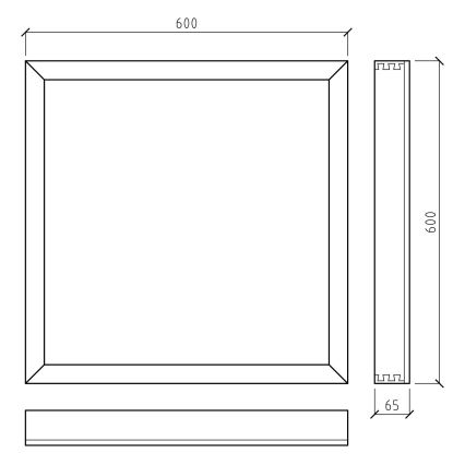 APLED - LED Panel natynkowy QUADRA LED/40W/230V dąb