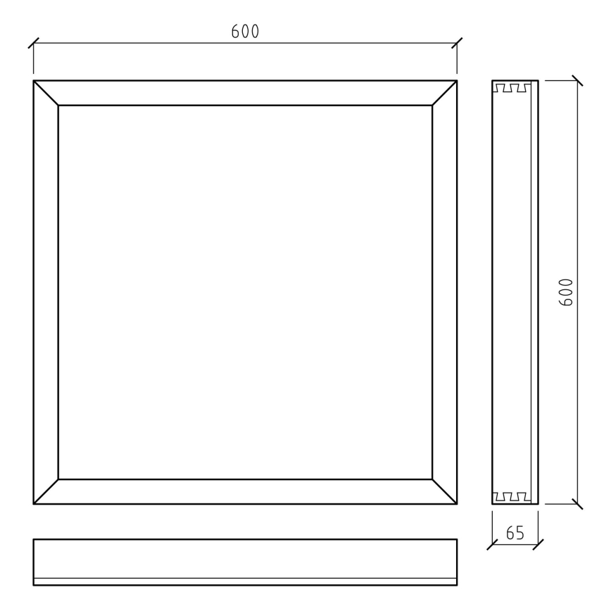 APLED - LED Panel natynkowy QUADRA LED/40W/230V dąb