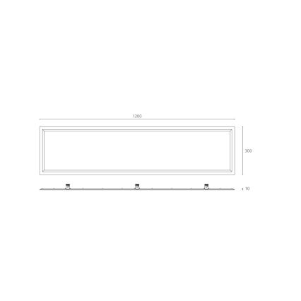 APLED - LED Łazienkowy panel sufitowy QUADRA LED/40W/230V 4000K IP41 120x30cm
