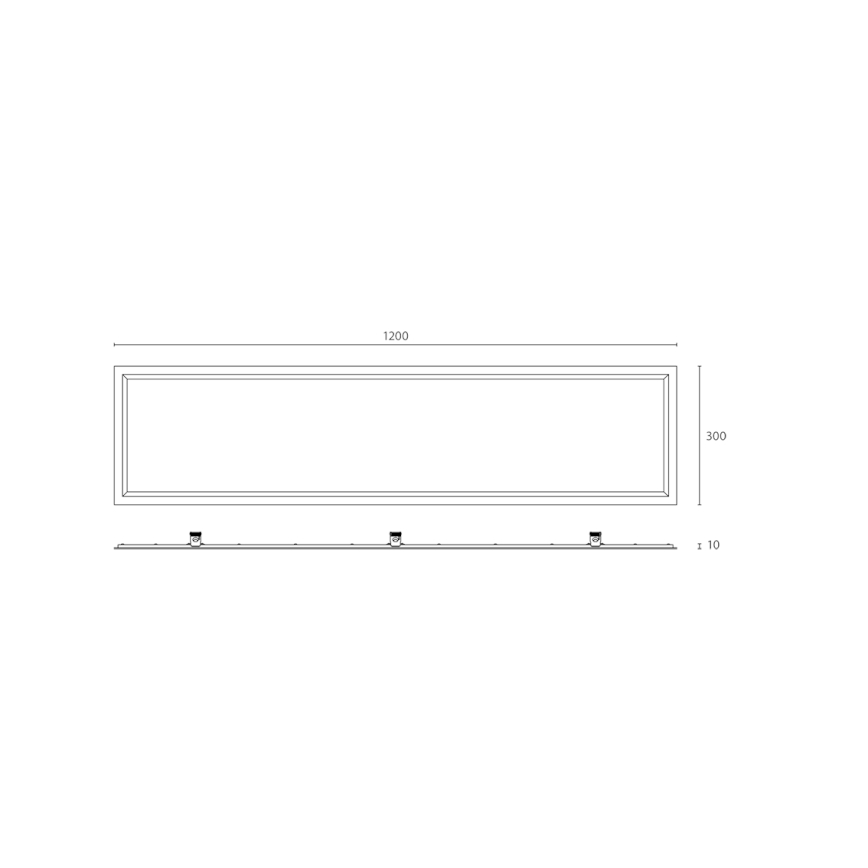 APLED - LED Łazienkowy panel sufitowy QUADRA LED/40W/230V 4000K IP41 120x30cm