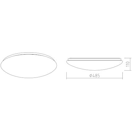 APLED - LED Plafon LENS P TRICOLOR LED/36W/230V IP41 2700 - 6500K 2520lm
