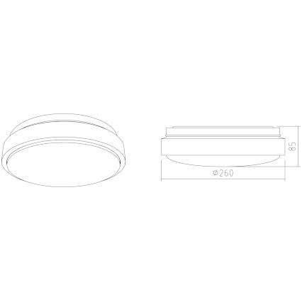 APLED - LED Plafon LENS PP TRICOLOR LED/12W/230V IP41 2700 - 6500K 825 lm