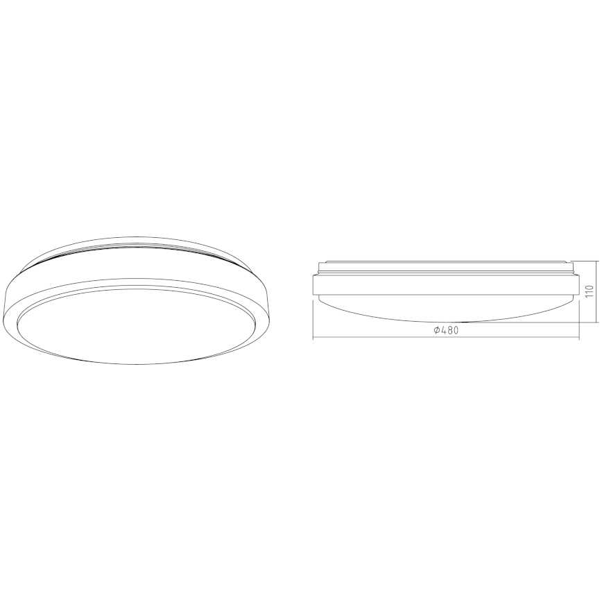 APLED - LED Plafon LENS PP TRICOLOR LED/36W/230V IP41 2700 - 6500K 2520 lm