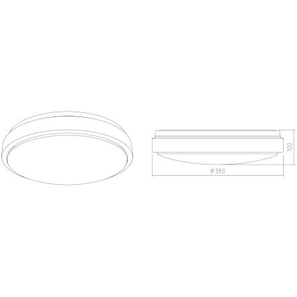 APLED - LED Plafon LENS R TRICOLOR LED/24W/230V IP41 2700 - 6500K 1680 lm