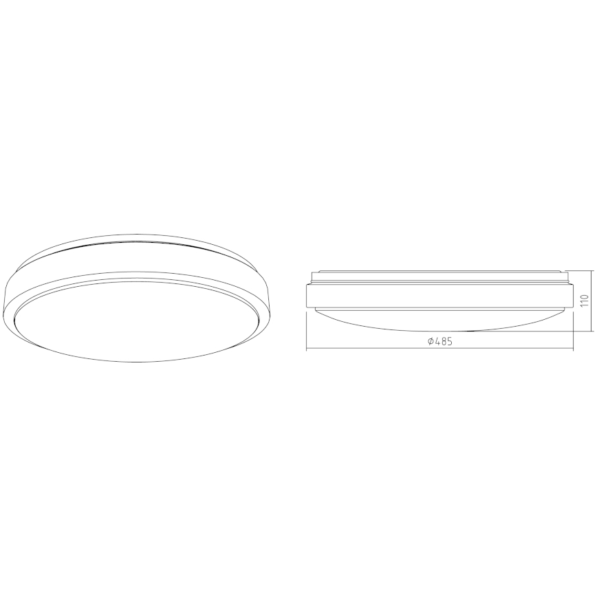 APLED - LED Plafon LENS R TRICOLOR LED/36W/230V IP41 2700 - 6500K 2520 lm