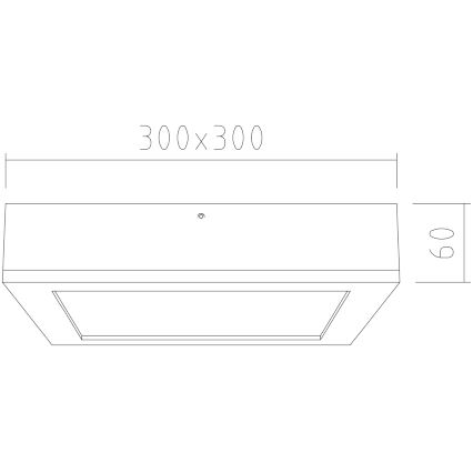APLED - LED Plafon QUADRA LED/24W/230V dąb