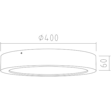 APLED - LED Plafon RONDO LED/36W/230V śr. 40 cm dąb