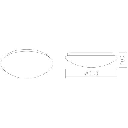 APLED - LED Plafon z czujnikiem LENS P TRICOLOR LED/18W/230V IP44 2700 - 6500K 1210 lm