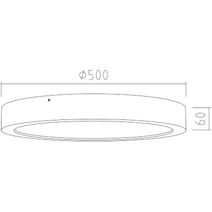 APLED - LED Plafont RONDO LED/48W/230V śr. 50 cm dąb