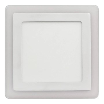 APLED - LED Podwieszane oświetlenie łazienkowe SQUARE DUO LED/4W + LED/12W/230V IP41 3000/4000K 19,5x19,5 cm białe
