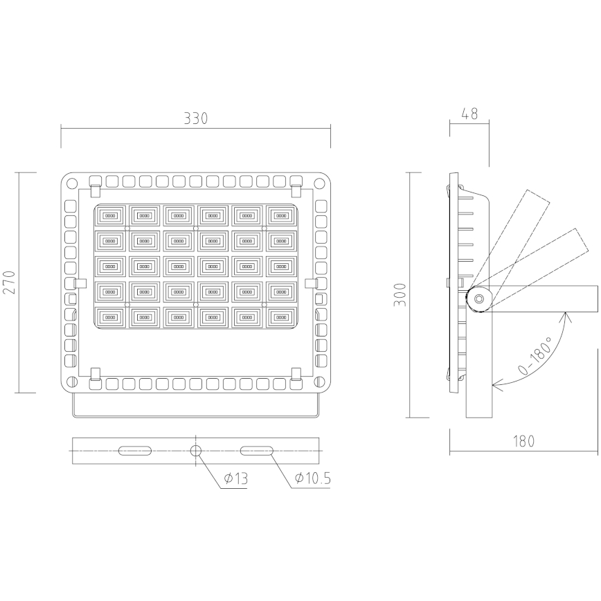 APLED - LED Reflektor zewnętrzny PRO LED/100W/230V IP66 10000lm 6000K