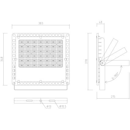 APLED - LED Reflektor zewnętrzny PRO LED/150W/230V IP66 15000lm 6000K