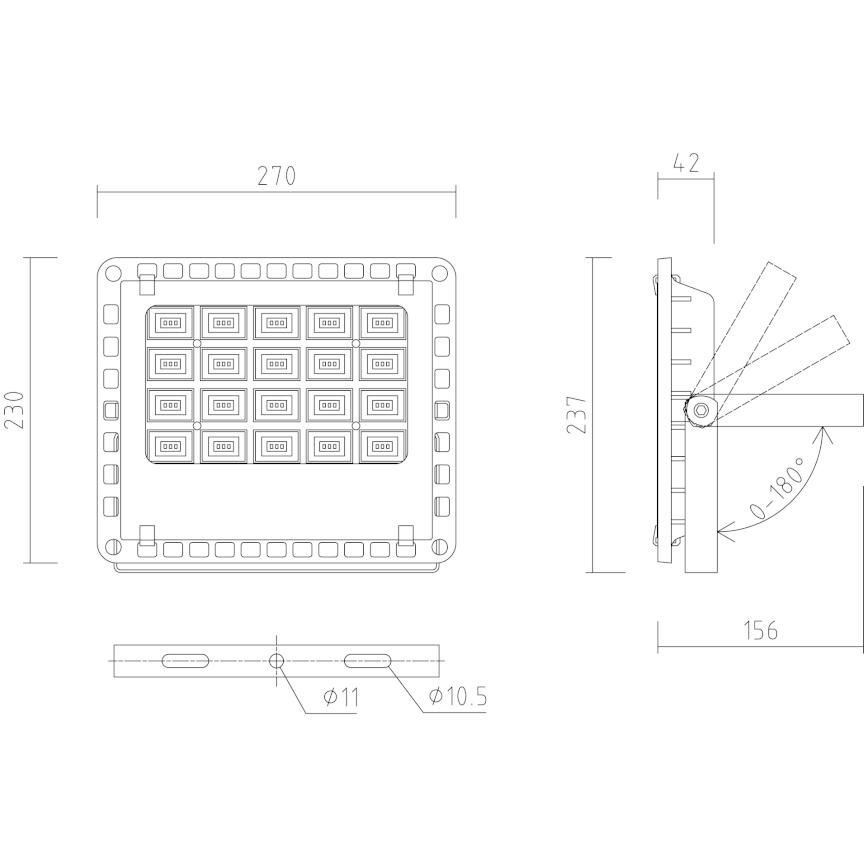 APLED - LED Reflektor zewnętrzny PRO LED/50W/230V IP66 5000lm 6000K