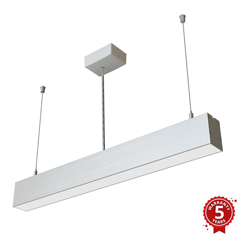 APLED - LED Żyrandol na lince LOOK LED/23W/230V 4000K 60 cm srebrny