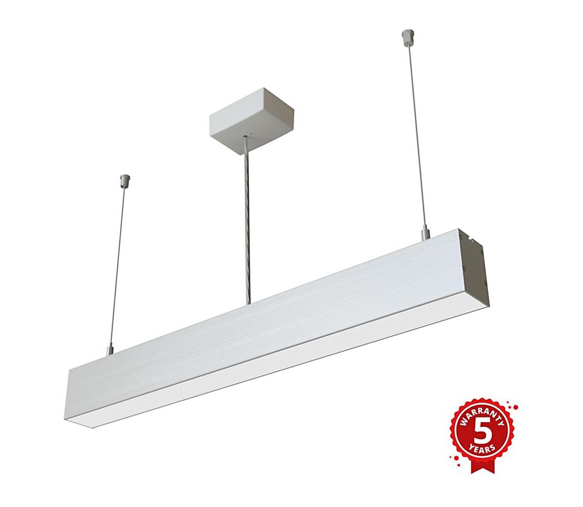APLED - LED Żyrandol na lince LOOK LED/23W/230V 4000K 60 cm srebrny