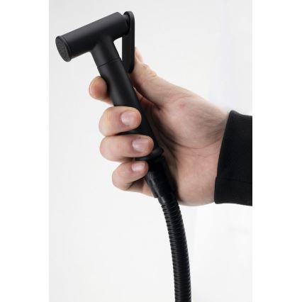 Aqualine - Bateria bidetowa z prysznicem do montażu podtynkowego matowy czarna