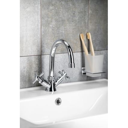 Aqualine - Bateria umywalkowa XENIA RETRO 22,2 cm, chrom błyszczący
