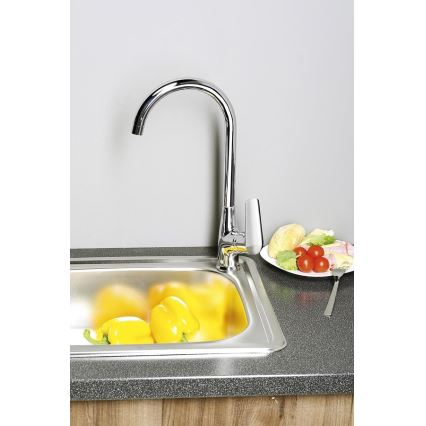 Aqualine - Bateria kuchenna LOTTA chrom błyszczący